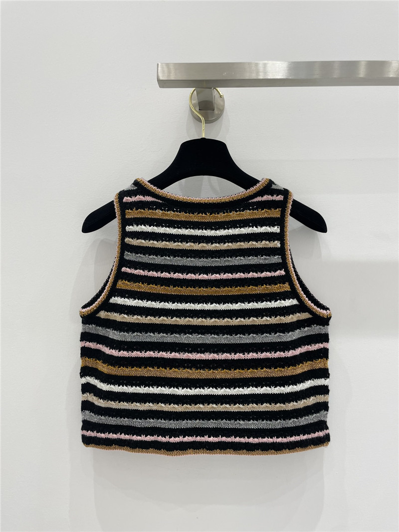 Ch**el hollow woven contrast vest replica d&g clothing