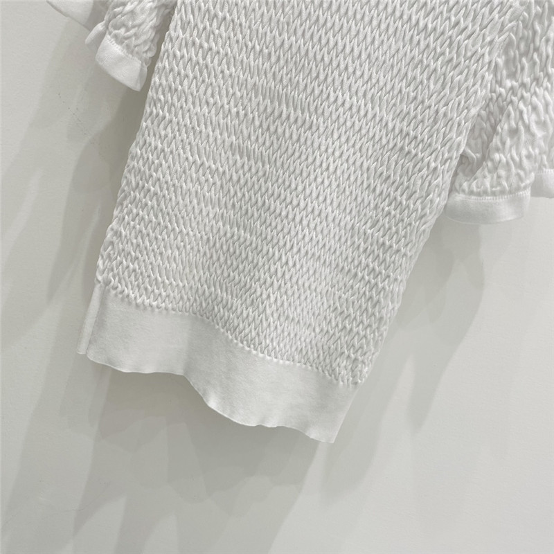 Ch**el geometric wave pleated short sleeves replica d&g clothing
