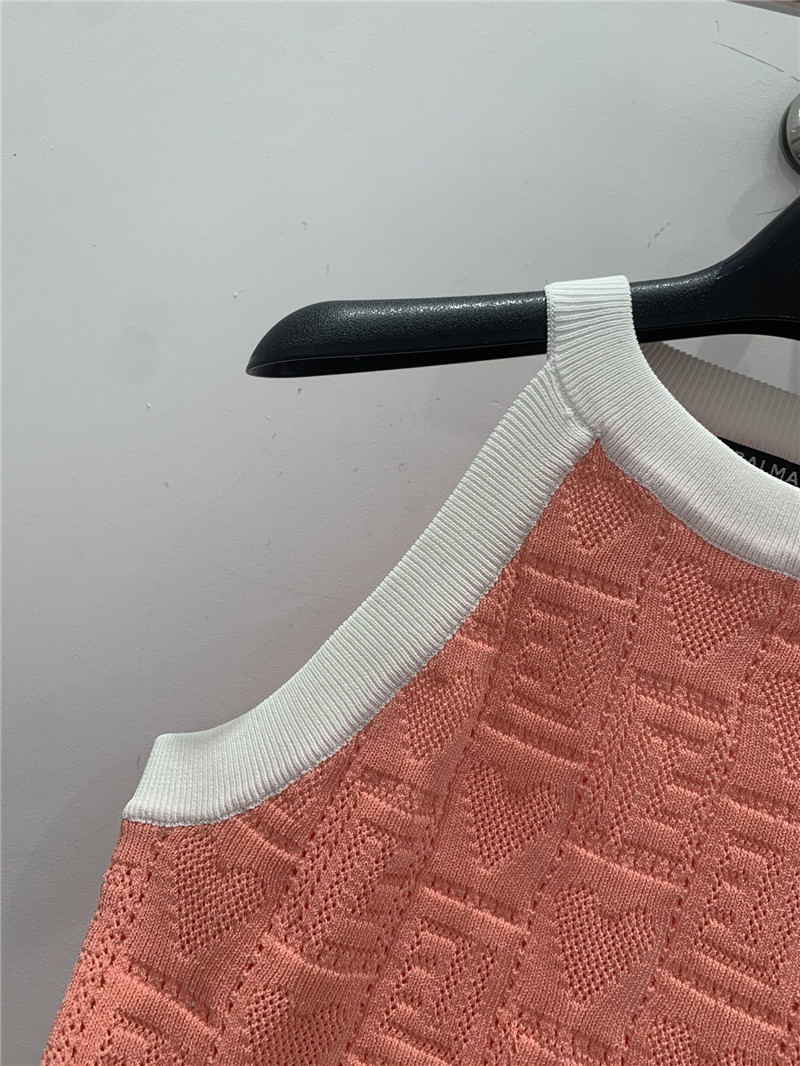 Balmain knitted halter neck vest cheap replica designer clothes