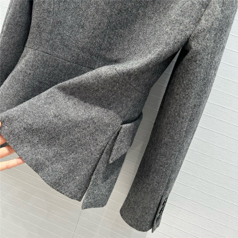 D10r grey double-breasted suit jacket replicas clothes