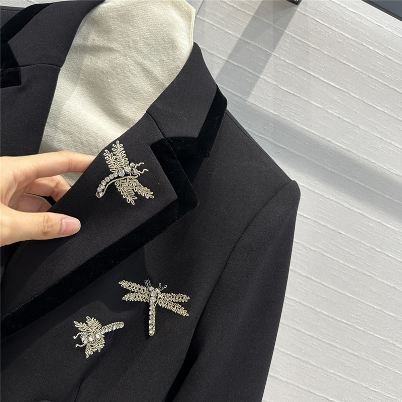 D10r velvet trim double breasted suit jacket replica d&g clothing