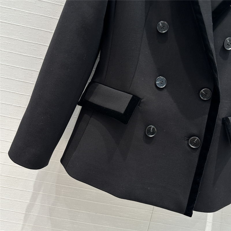 D10r velvet trim double breasted suit jacket replica d&g clothing