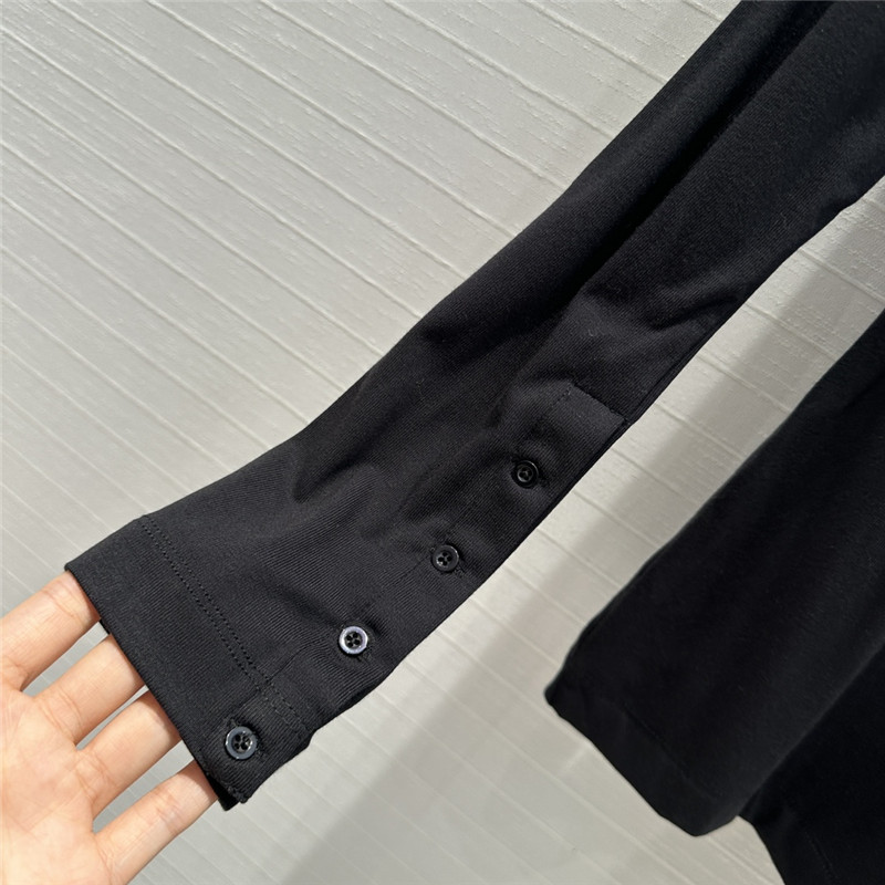 L0ew* knot embroidered bottoming shirt replica clothing