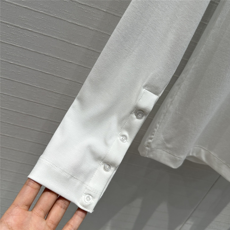 L0ew* knot embroidered bottoming shirt replica clothing