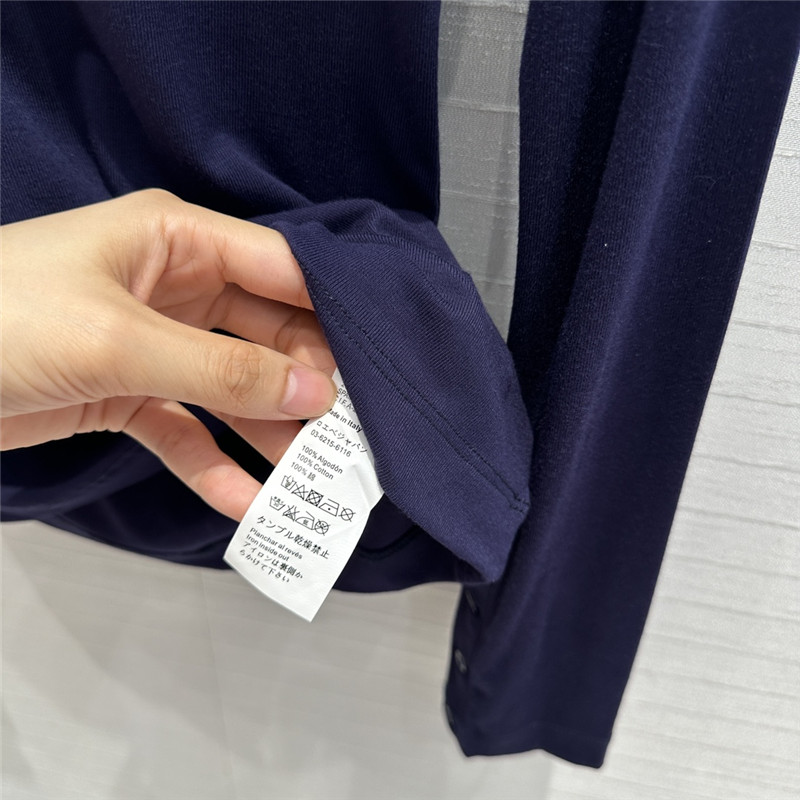 L0ew* knot embroidered bottoming shirt replica clothing