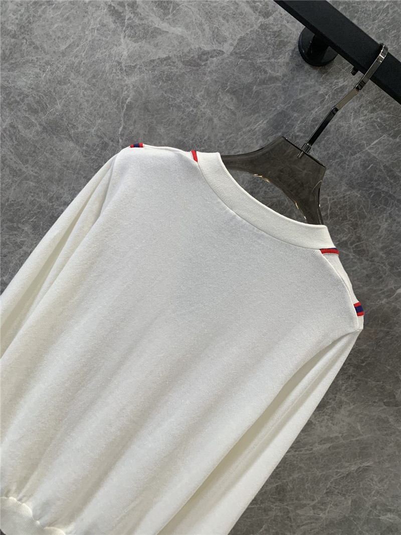 Pra*a contrast vertical striped knitted cardigan replica clothing