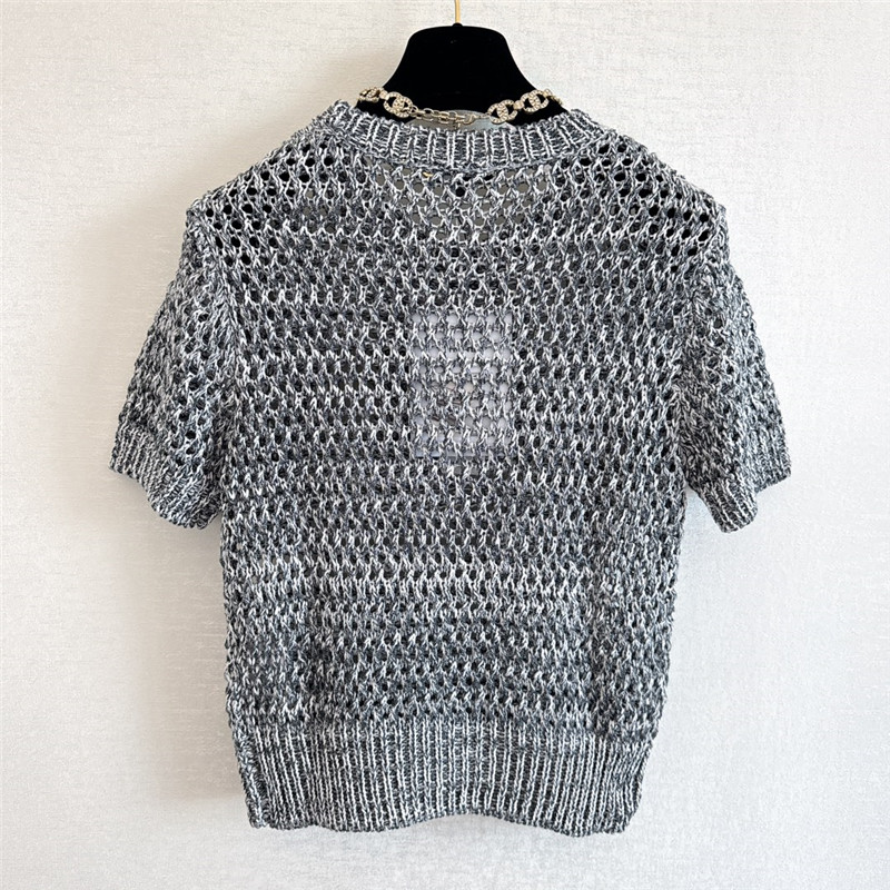 Ch**el new hollow knit short sleeve replica clothing sites