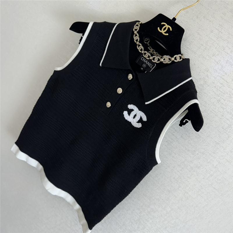 Ch**el polo collar vest replica d&g clothing