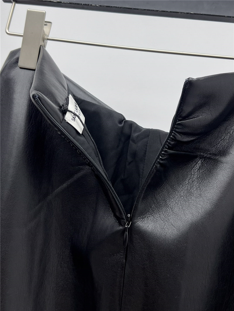 Y51 knot slit leather skirt cheap replica designer clothes