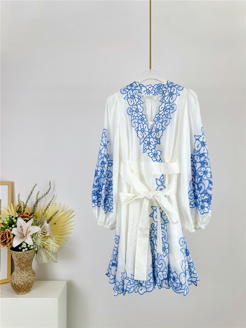 zimm embroidery detail mini dress replica designer clothes