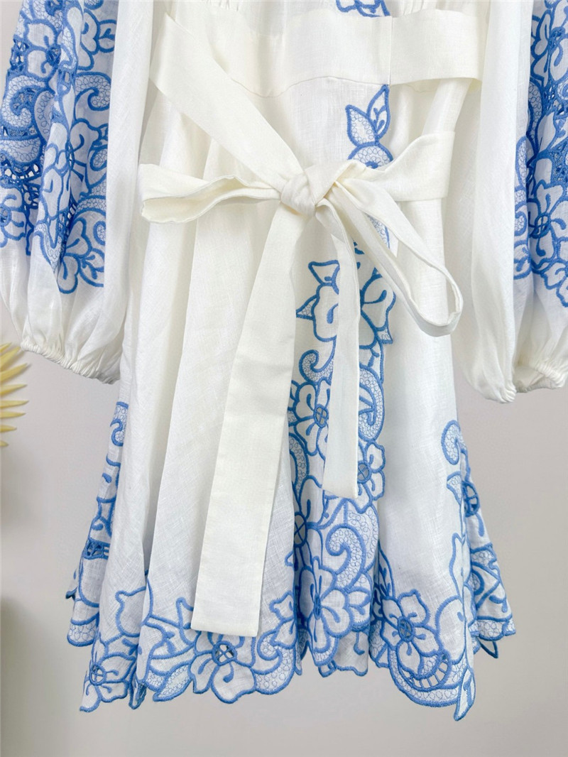 zimm embroidery detail mini dress replica designer clothes