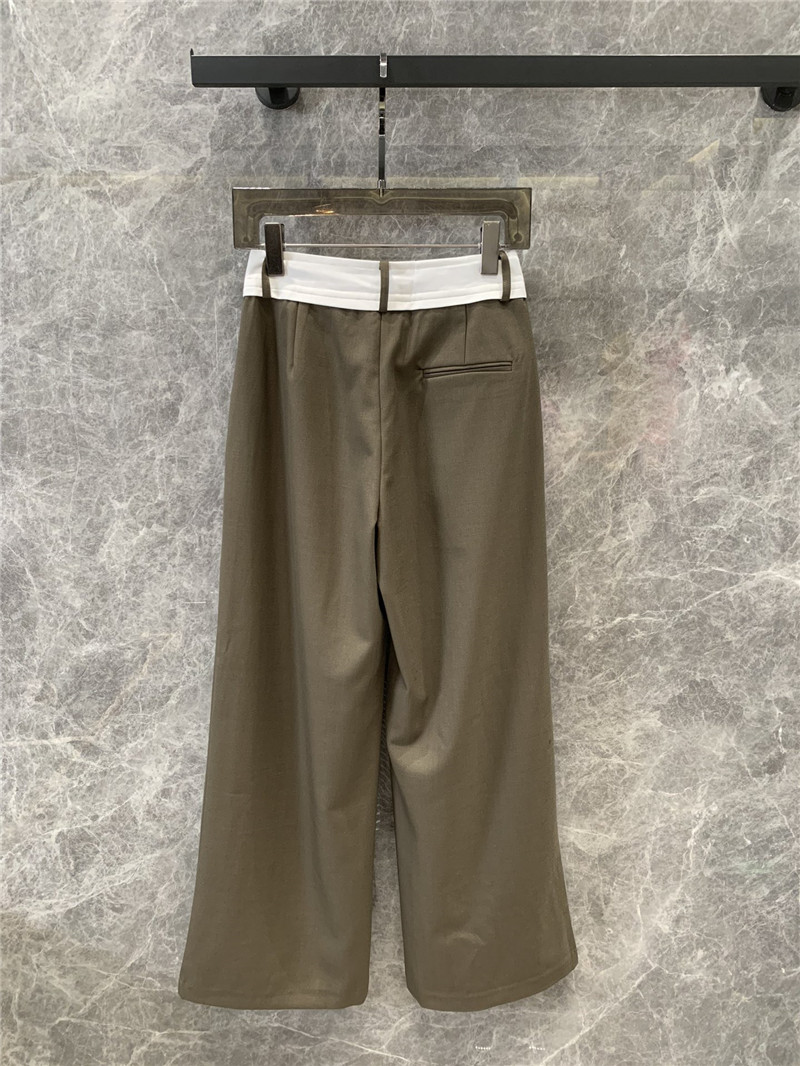 M1um1u wool wide-leg pants replica d&g clothing