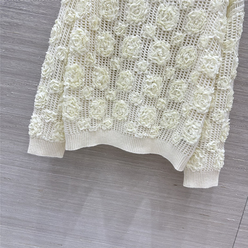 Ce1i*e 3d flower knitted top replica clothes
