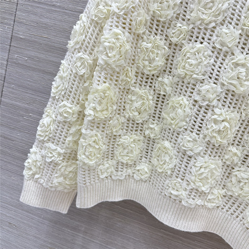 Ce1i*e 3d flower knitted top replica clothes