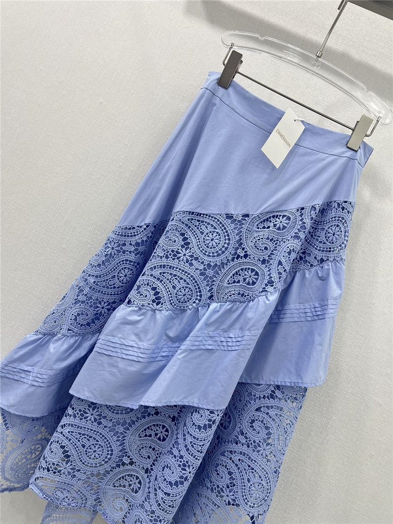 Zimm water-soluble lace patchwork irregular skirt replica clothes