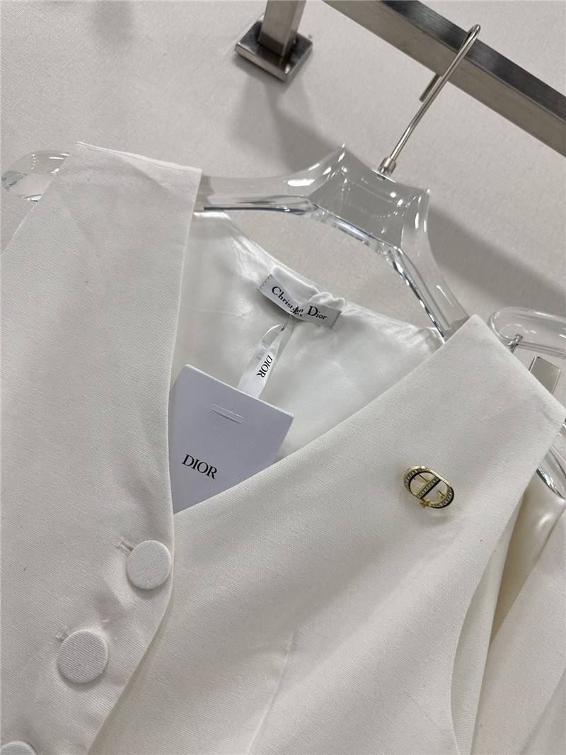D10r v-neck vest skirt cotton and linen suit replica clothing