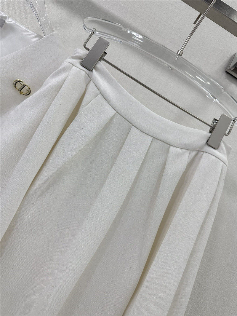 D10r v-neck vest skirt cotton and linen suit replica clothing