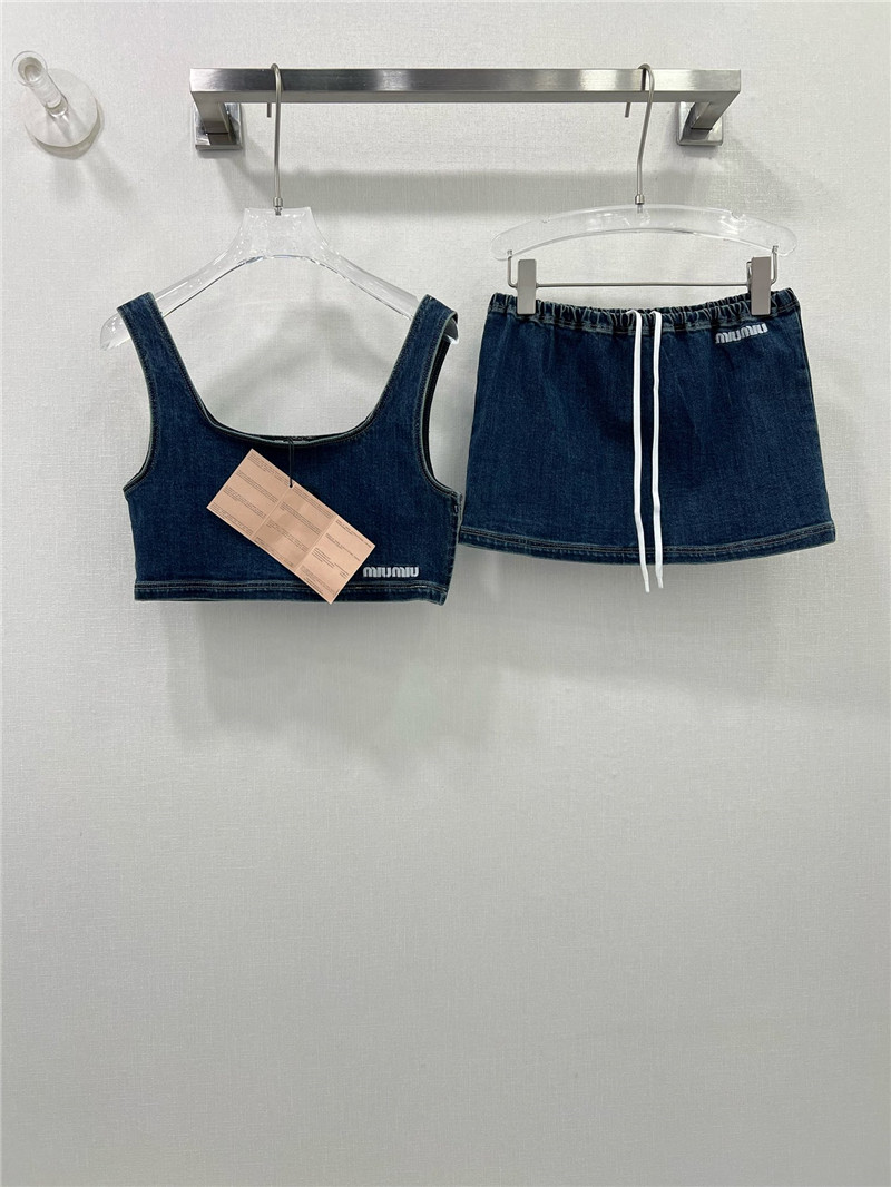 M1um1u new denim skirt replica designer clothes