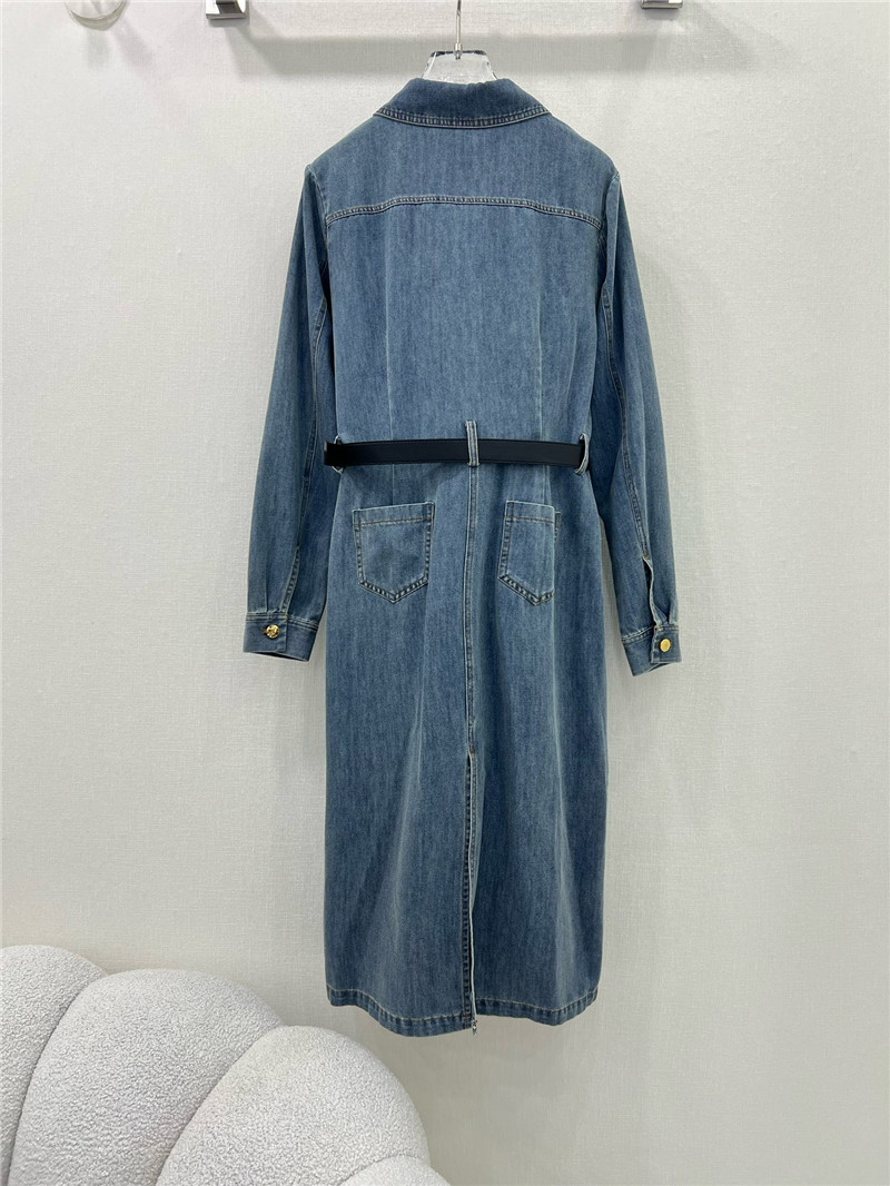 Ce1i*e denim long sleeve dress replica clothes