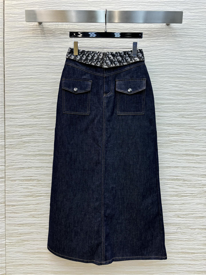 D10r denim maxi skirt replica designer clothes