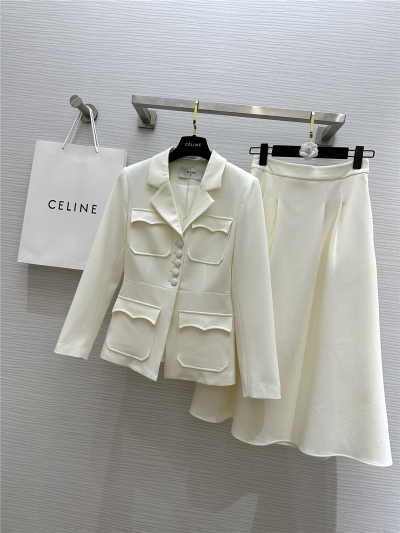 Ce1i*e high-end suit jacket + skirt set replica designer clothes