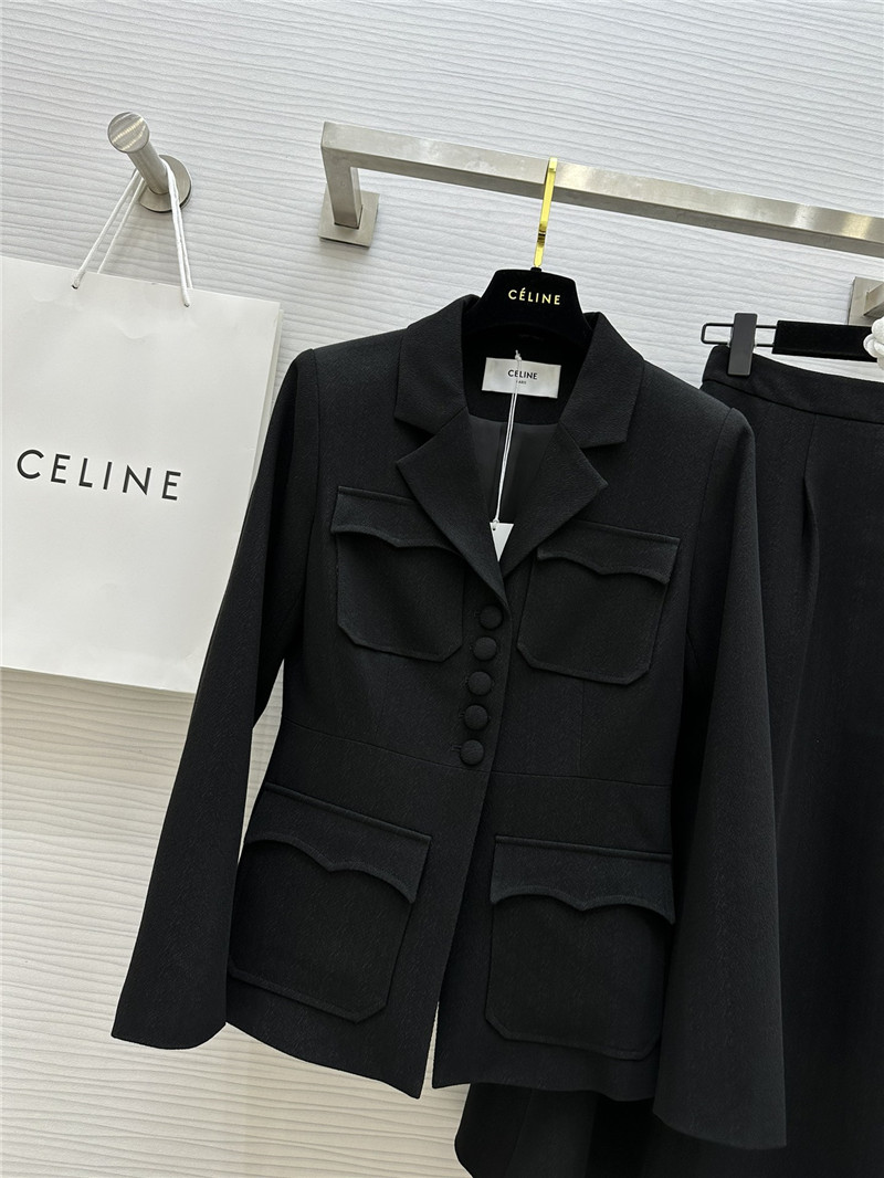 Ce1i*e high-end suit jacket + skirt set replica designer clothes