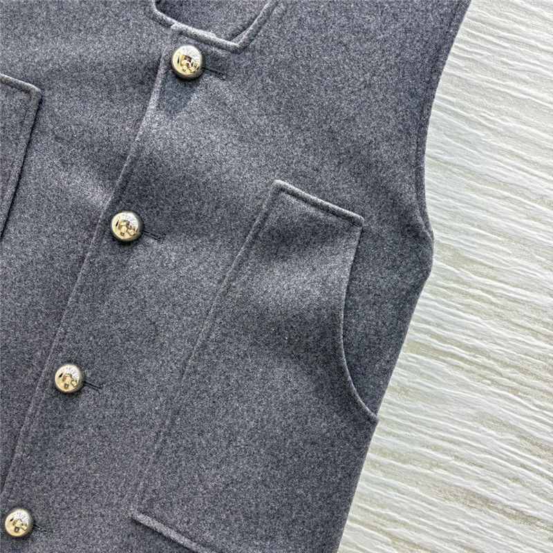 Ce1i*e high-grade grey wool overalls skirt replica designer clothes