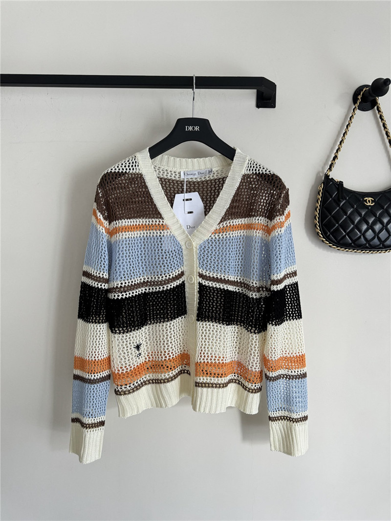 D10r v neck color block cardigan replica designer clothes