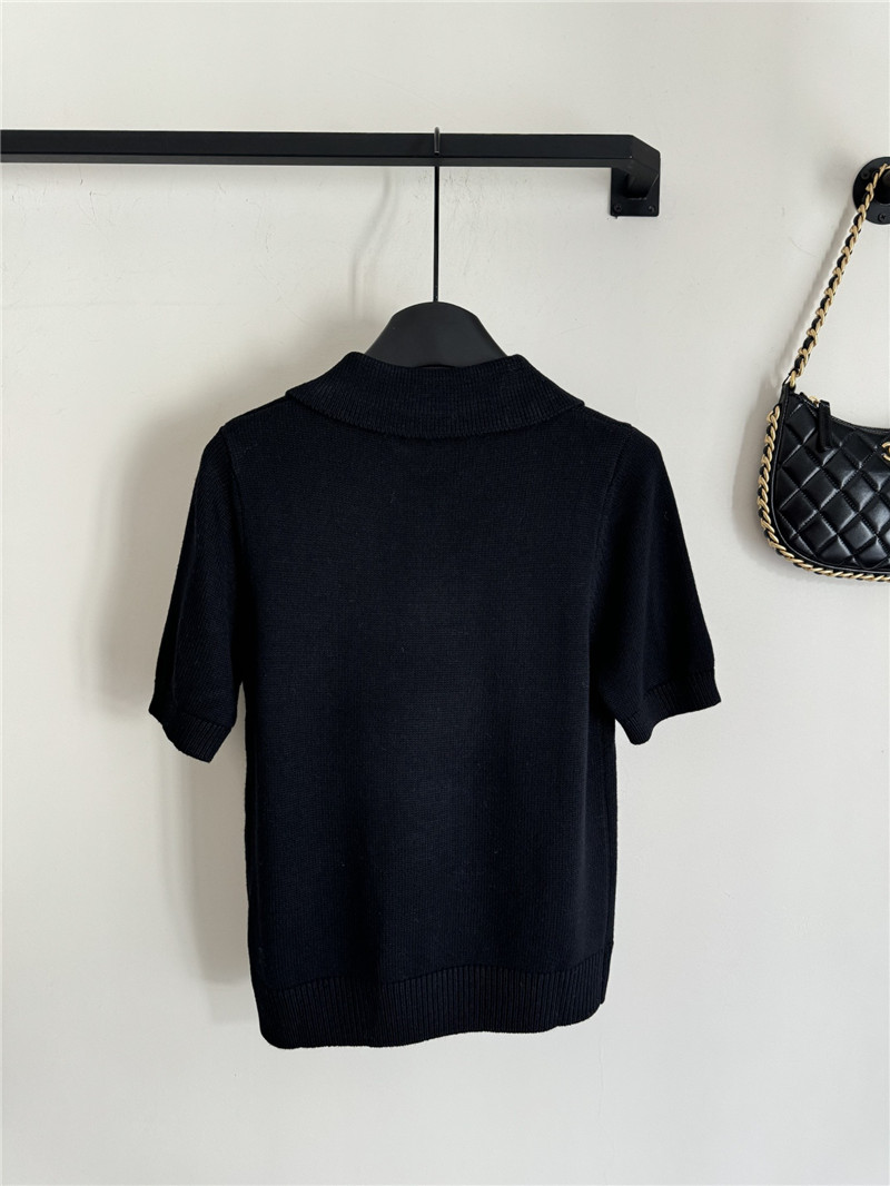 M1um1u polo knit short sleeve replica d&g clothing
