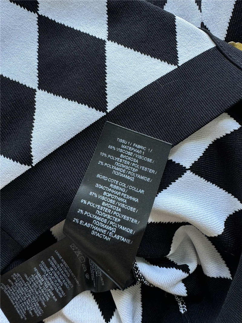 balmain black and white D1am0nd cardigan replica clothes
