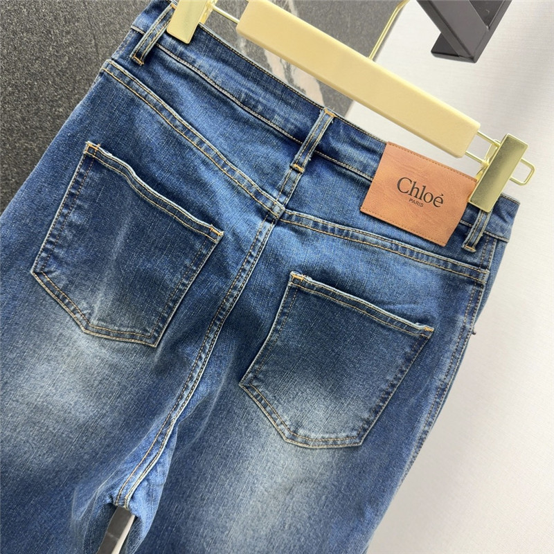 Chloé double-side hollow straight jeans replica clothes