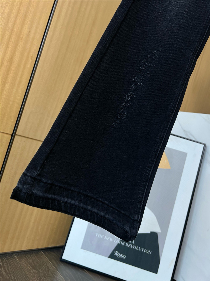 Ch**el embroidered letters slightly spicy jeans replica clothing