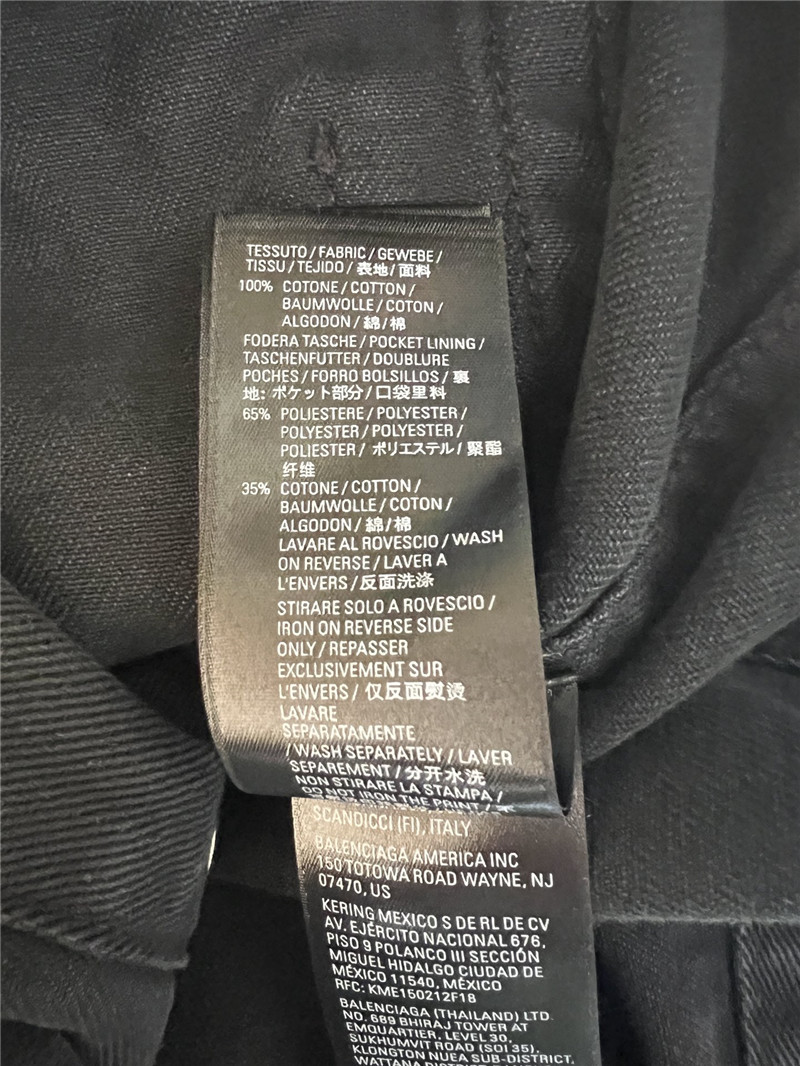 Ba1en*iaga washed printed denim replica clothing