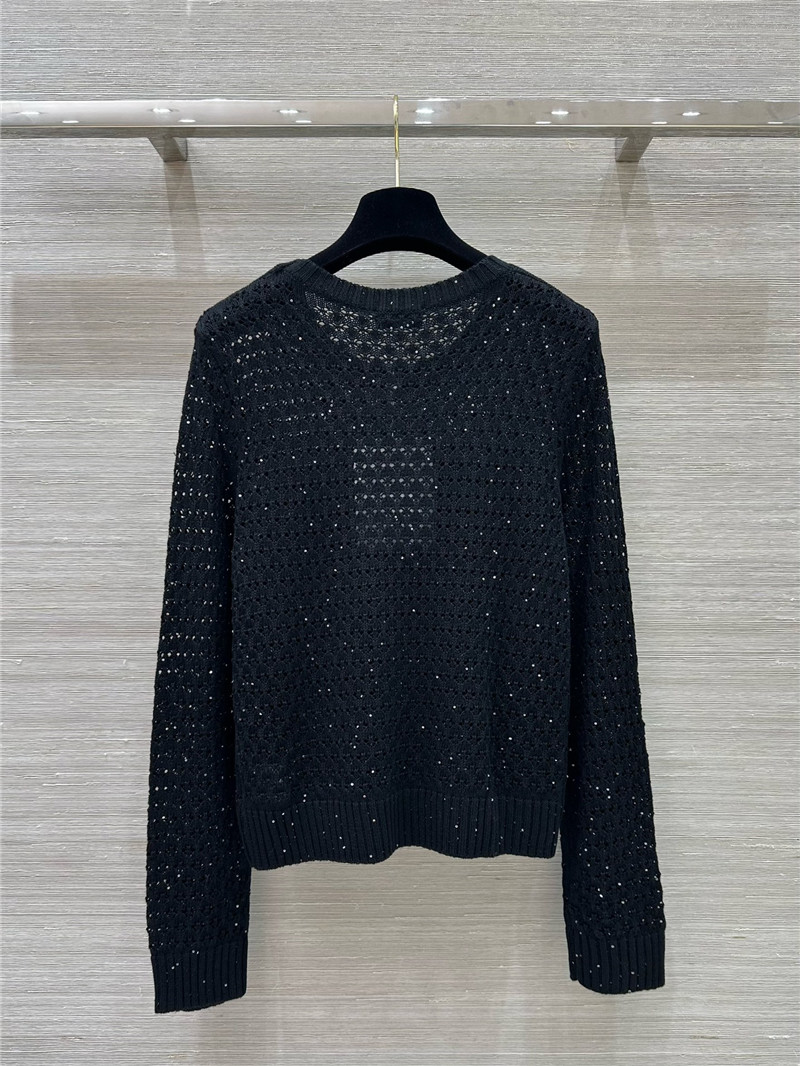 Ch**el hollow crochet top replica clothing sites