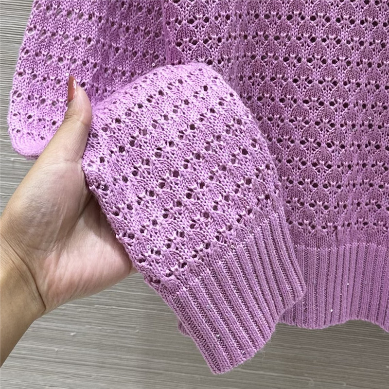 Ch**el hollow crochet top replica clothing sites