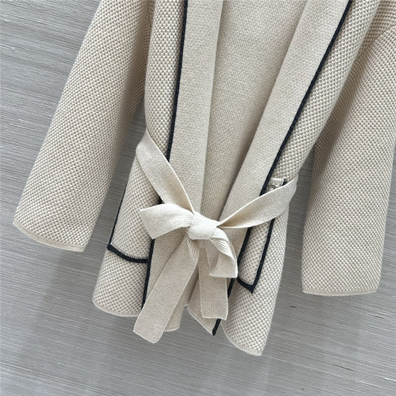 L0r0 P1ana pure cashmere curly tie coat replica clothes