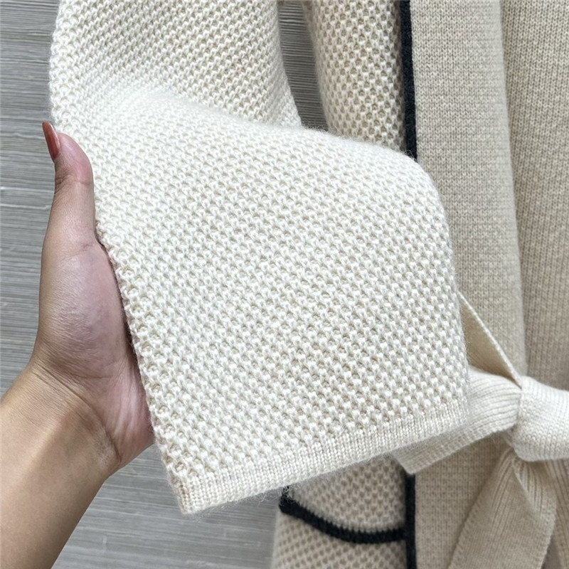 L0r0 P1ana pure cashmere curly tie coat replica clothes