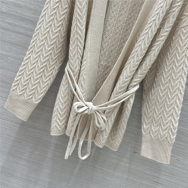 L0r0 P1ana pure cashmere curly tie coat replica clothes