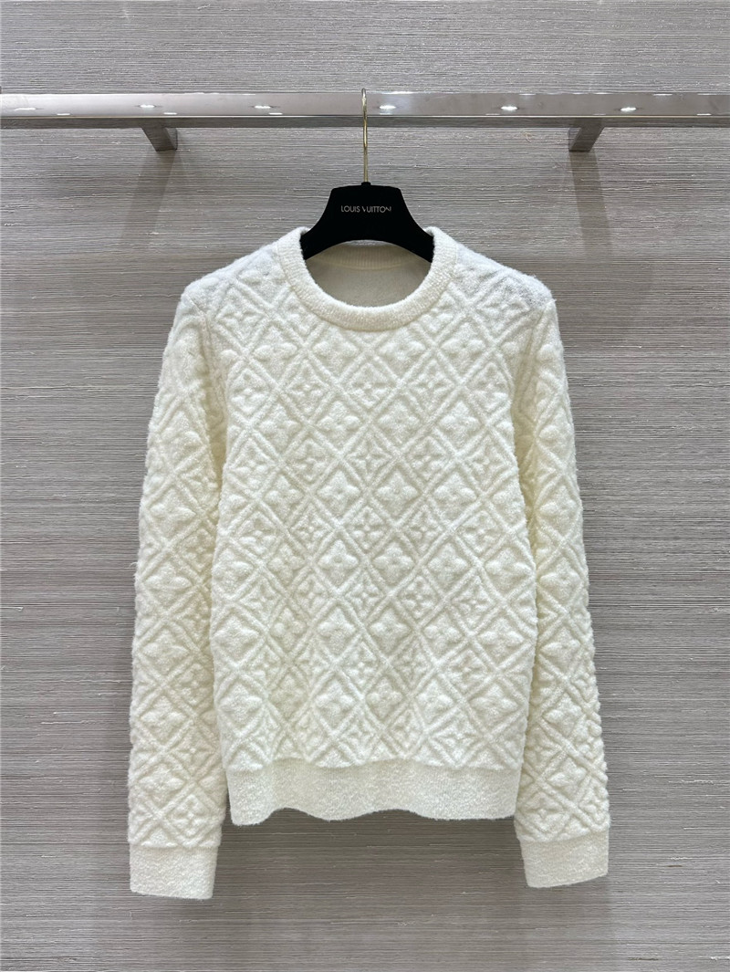 l0vis Vvtt0n lv monogram round neck top replica clothing