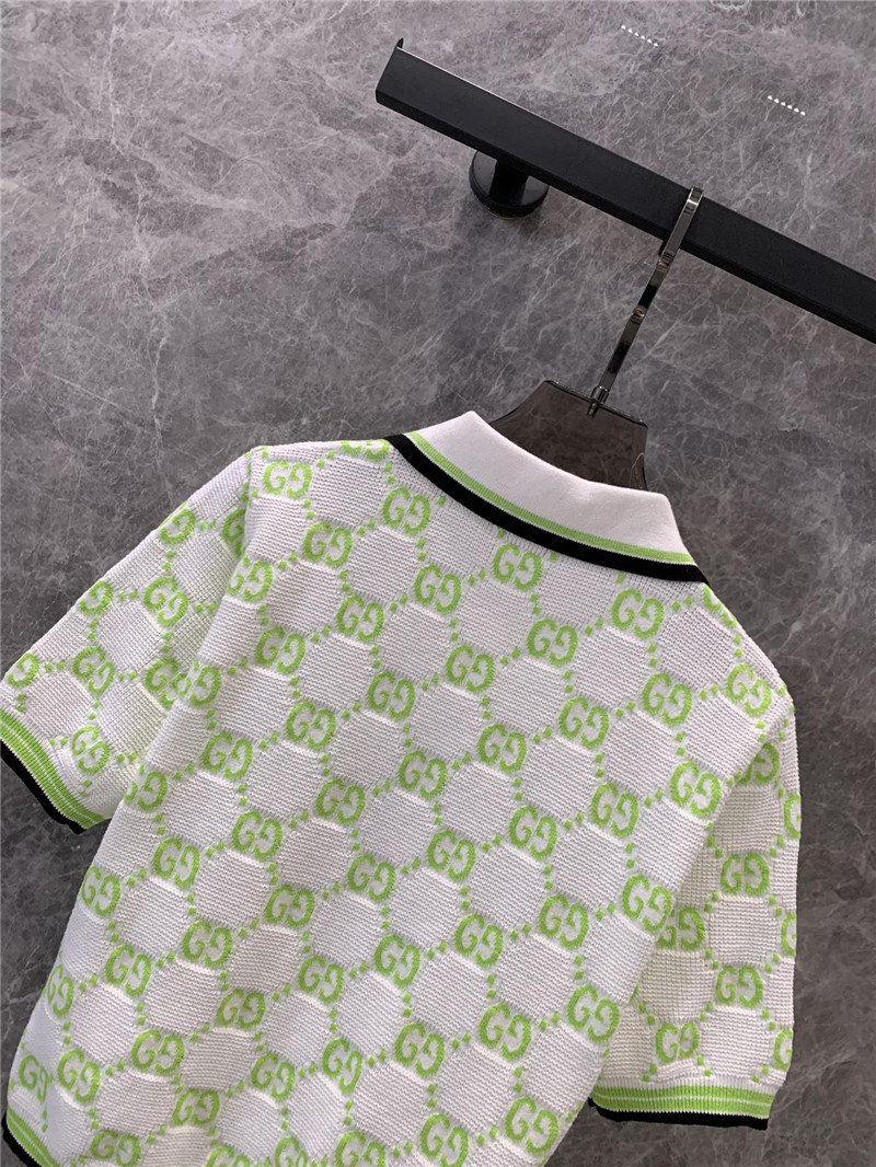 Gvc*1 monogram knitted polo shirt replica d&g clothing