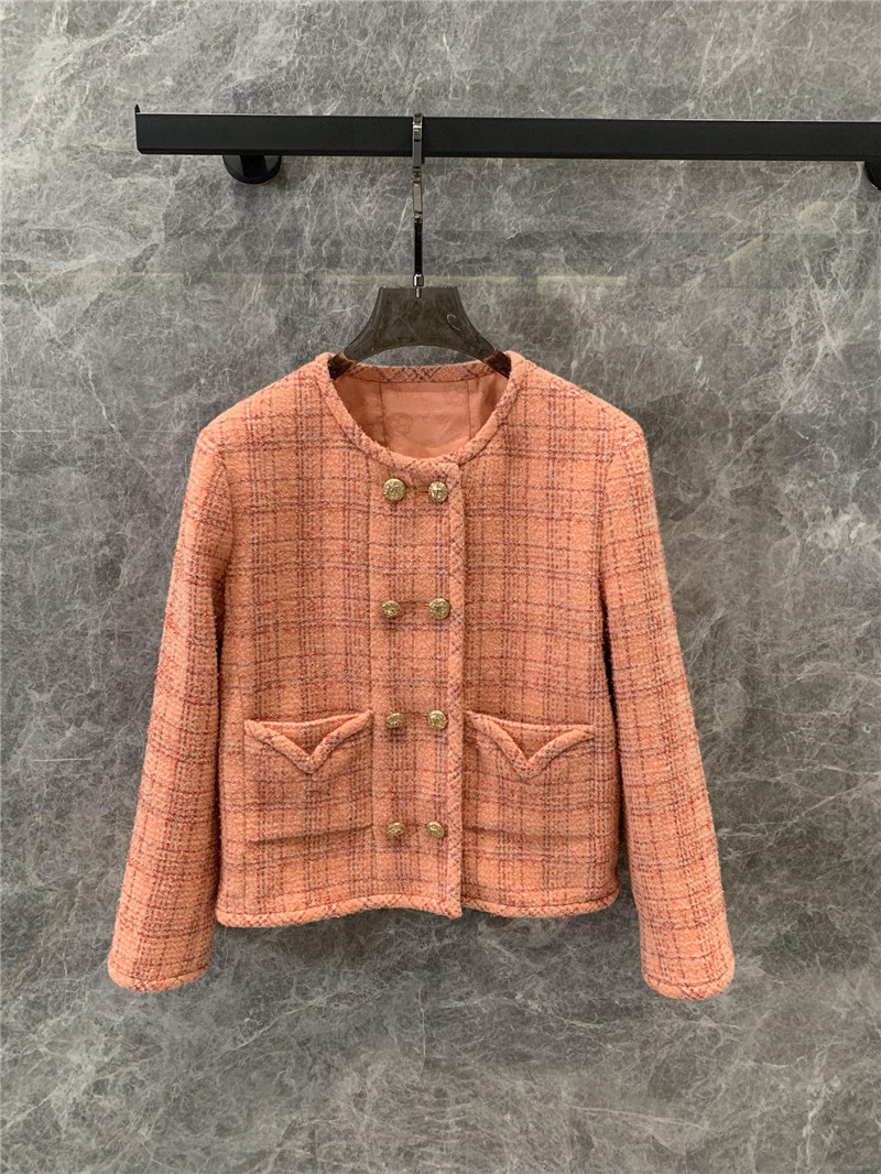 Ch**el check wool coat replica d&g clothing