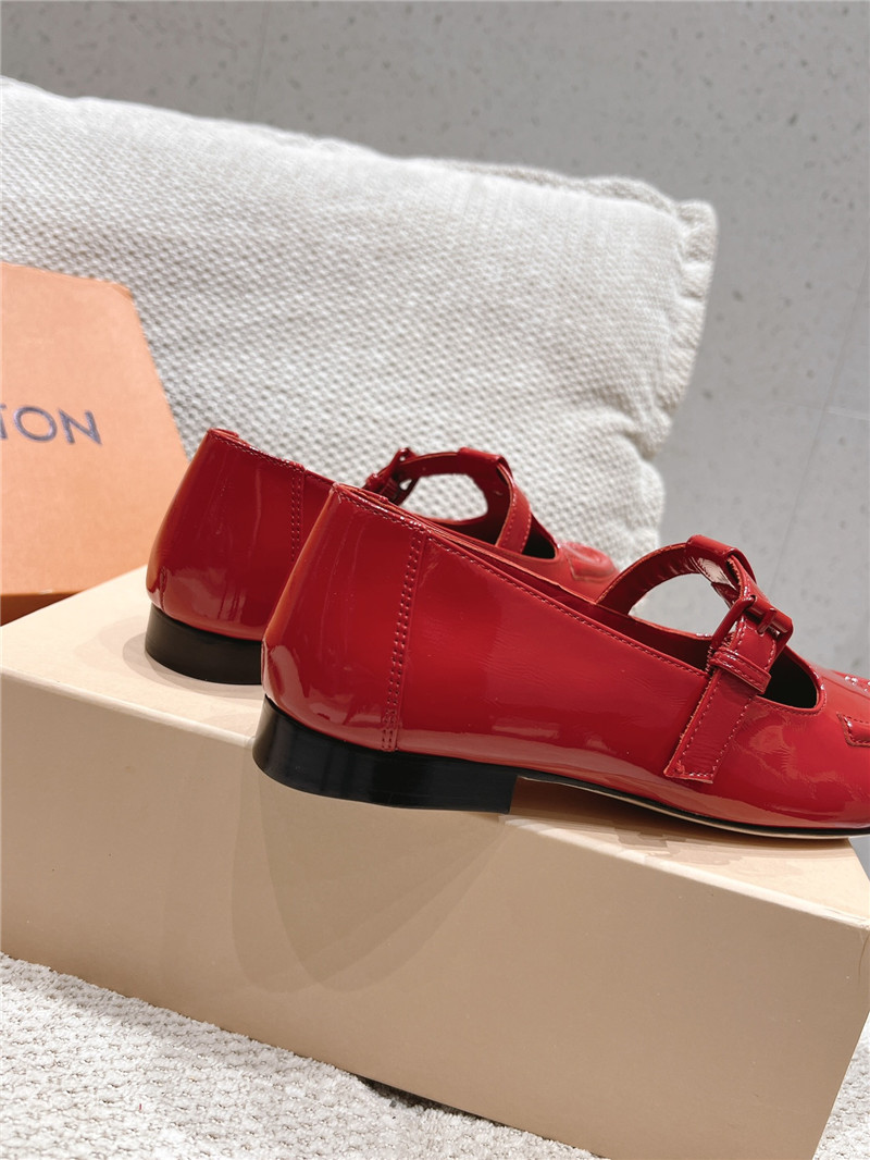 LV Dandy Mary Jane Red Patent Leather