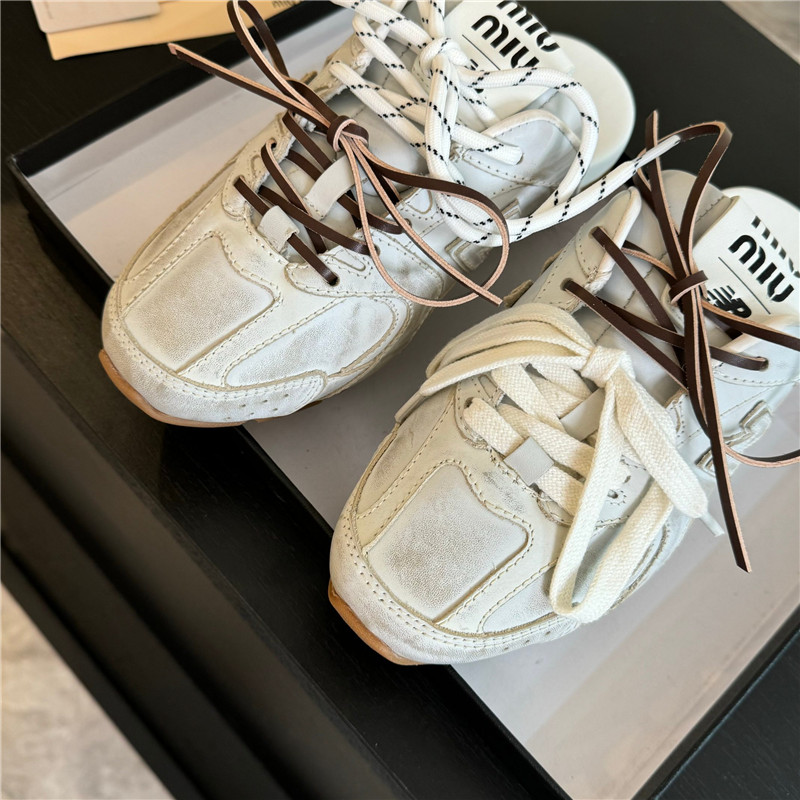 New Balance x Miu Miu 530 SL Deco Calf Leather Mules