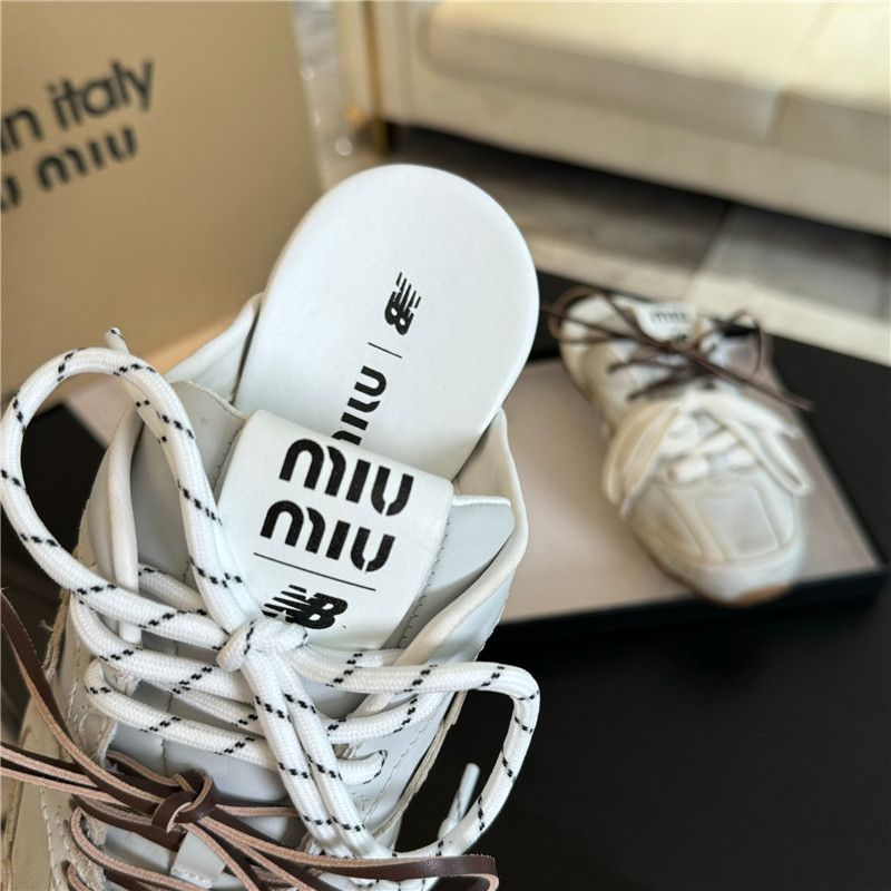 New Balance x Miu Miu 530 SL Deco Calf Leather Mules