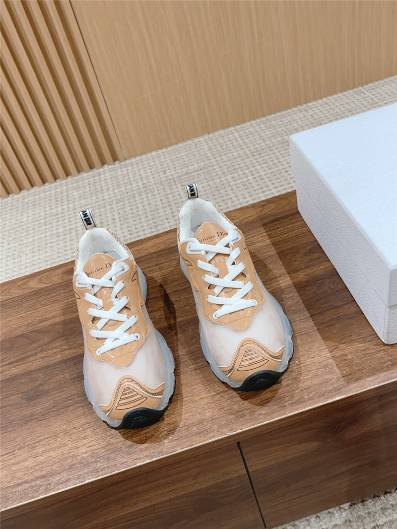 D10r brown mesh oblique vibe sneakers
