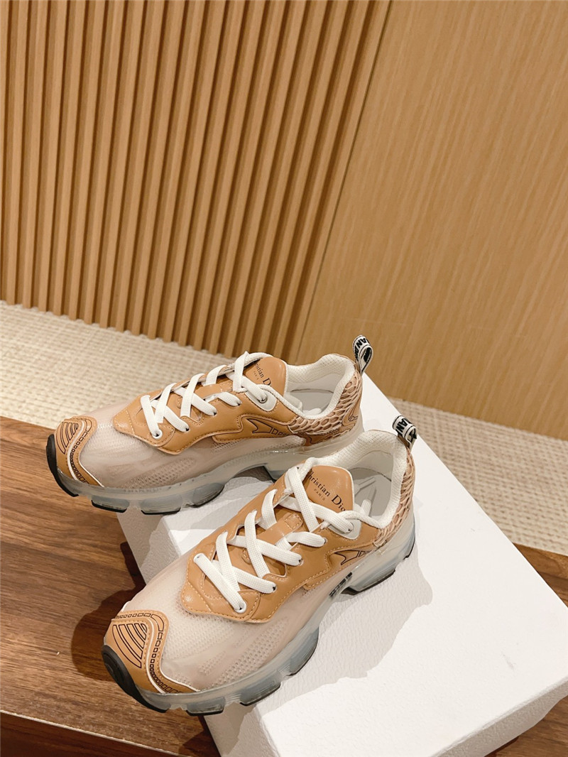 D10r brown mesh oblique vibe sneakers