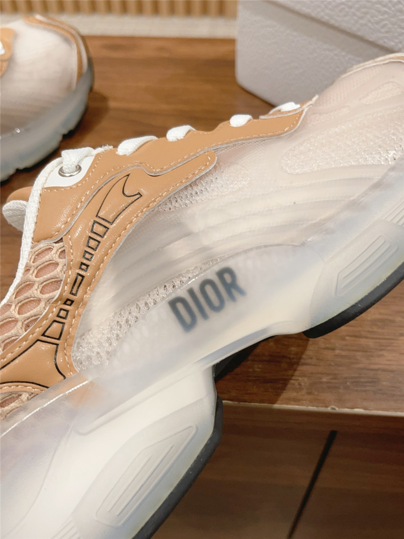 D10r brown mesh oblique vibe sneakers