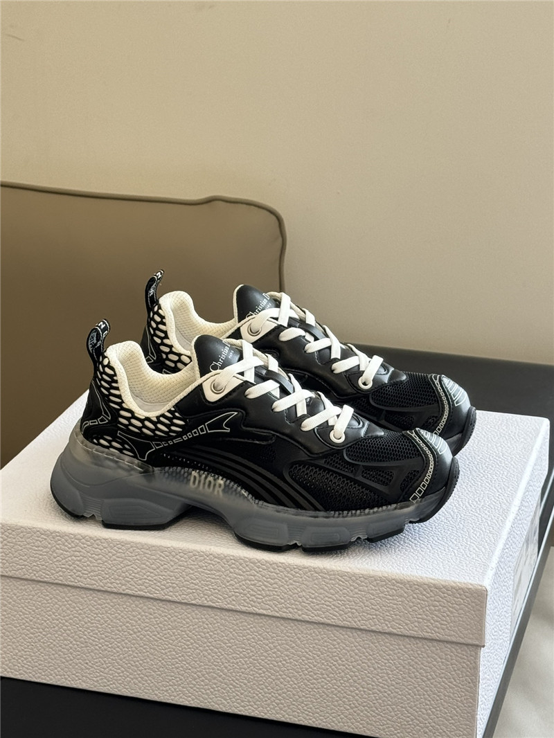 D10r black mesh oblique vibe sneakers