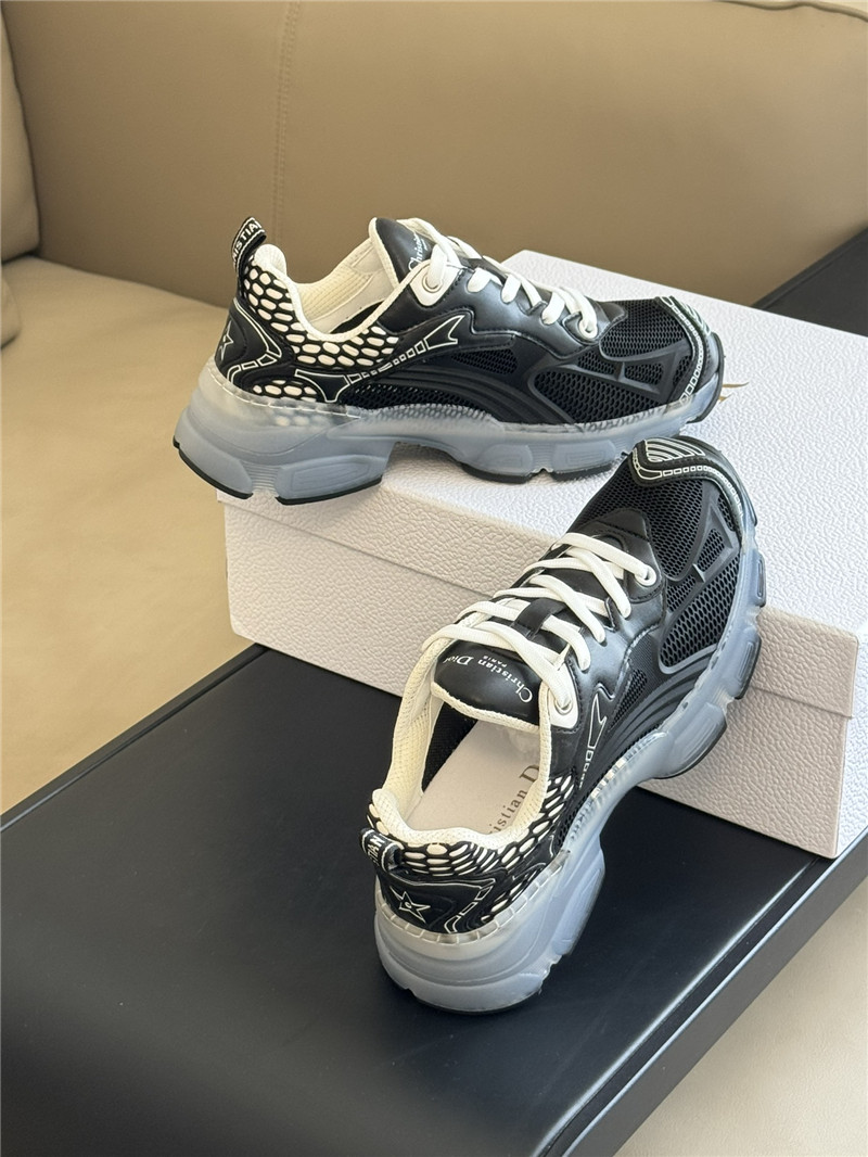 D10r black mesh oblique vibe sneakers