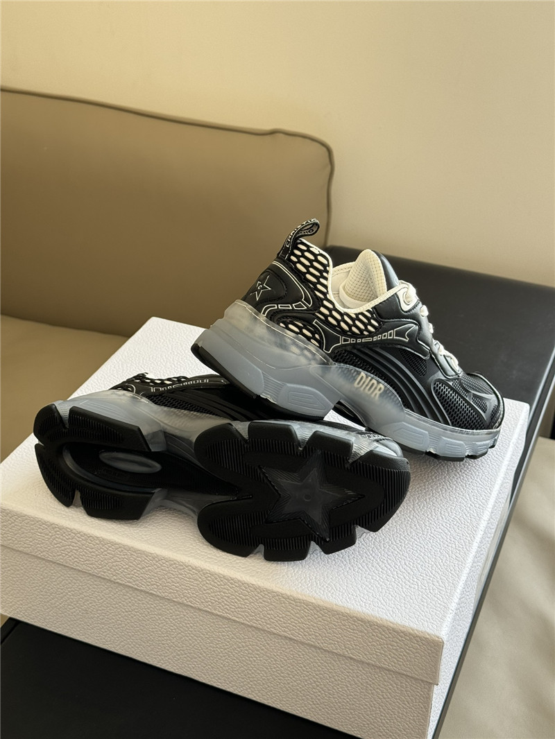 D10r black mesh oblique vibe sneakers